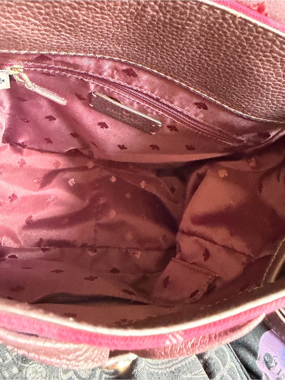 kate spade Leila red and black plaid Backpack with leather trim Near new - Picture 10 of 14
